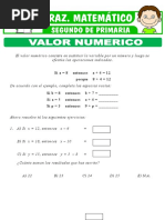 Valor Numerico para Segundo de Primaria