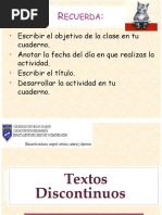 Textos Discontinuos - Semana 25 Abril