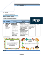 3° Grado - Actividad Del Dia 22 de Agosto