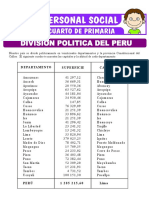 Division Politica Del Peru para Cuarto de Primaria