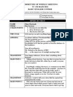 Speech Text: Committee of Weekly Meeting TC 156 MAM 2022 Basic English Course