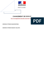 Formulaire Changement de Statut