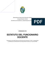 Estatuto Del Funcionario Docente