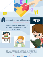 Proceso de Lectoescritura en Niños Con Autismo.