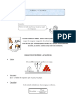 Ficha La Materia y Sus Propiedades para Quinto de Primaria