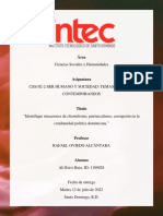 Identifique Situaciones de Clientelismo, Patriarcalismo, Corrupción en La Cotidianidad Politica Dominicana. - Ali 1109028