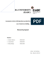 Addis Ababa University (Eiabc) : Research Proposal