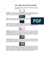 Funciones de Las Teclas