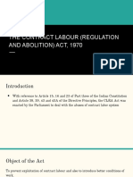 The Contract Labour (Regulation and Abolition) Act, 1970