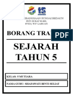 Borang Transit Sejarah T5