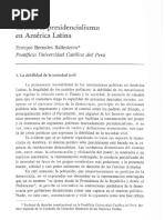 Critica Al Sistema Presidencialista en America Latina