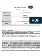 2º Semestre Itinerário Formativo Cultura Digital e Atividade Física