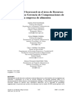 El Balanced Scorecard en El Área de Recursos Humanos: Caso Gerencia de Compensaciones de Una Empresa de Alimentos