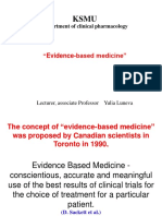 "Evidence-Based Medicine": Department of Clinical Pharmacology