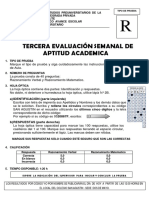 Tercera Evaluación Semanal de Aptitud Academica: A) IDENTIFICACIÓN (Parte Izquierda)