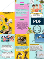 Brochure Catálogo Jabones Artesanales Llamativo Floral Rosa Amarillo Azul