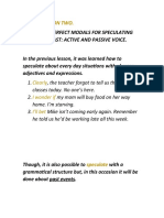 UNIT 9 Perfect Modals For Speculating