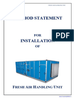 Method Statement For Fresh Air Handling Units