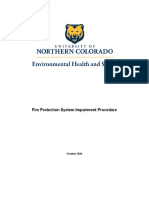 Fire Protection System Impairment Procedure: October 2020