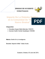 Impacto de La Diabetes Mellitus en La Comunidad de Rancho Nuevo Sinaloa.