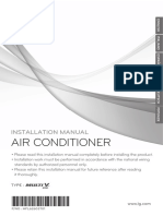 Air Conditioner: Installation Manual