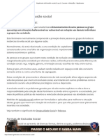 Significado de Exclusão Social (O Que É, Conceito e Definição) - Significados