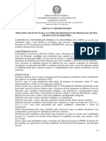 EDITAL #188 GR UFFS 2022 Alterado - PROCESSO SELETIVO PARA O CURSO DE MESTRADO DO PROGRAMA DE PÓS-GRADUAÇÃO EM HISTÓRIA