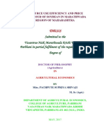 Resource Use Efficiency and Price Behaviour of Soybean in Marathwada Region of Maharashtra