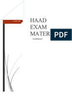 Haad Exam Material: Pharmacy