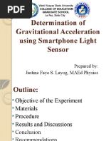 Determination of Gravitational Acceleration Using Smartphone Ambient Light