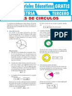 Áreas de Circulos para Tercer Grado de Secundaria