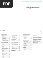 Bearing Specs Table