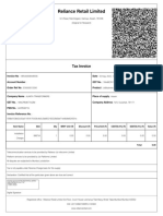 Reliance Retail Limited: Tax Invoice