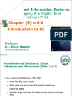 Managing The Digital Firm: Chapter (6) CNT'D Introduction To BI