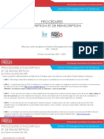 Procedure D Inscription Et de Reinscription 2021 2022