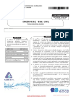 Resolvida - Prova Engenheiro CIvil - CASAN Companhia Catarinense de Água e Saneamento - 2015