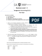 Management Accounting (Pilot Paper)