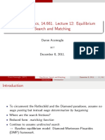 Labor Economics, 14.661. Lecture 12: Equilibrium Search and Matching