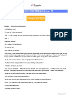 2022 DIALOGUESENFRANCAISNiveau B2 Transcription