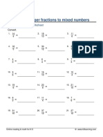 Grade 4 Improper Fractions To Mixed Numbers D