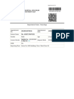 Dr. RML Hospital, New Delhi Appointment Slip