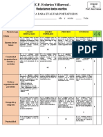 Rúbrica para Evaluar Portafolios - 1°