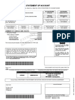 Statement of Account: Summary of Charges and Credits