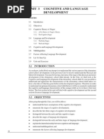 Unit 3 Cognitive and Language Development: Structure