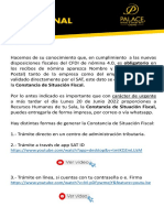 Comunicado - Constancia de Situación Fiscal