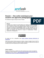 Profweb Dossier Outils Numériques Et CUA TurgeonAVanDromA