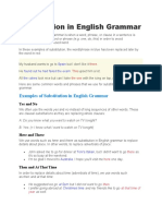 Substitution in English Grammar