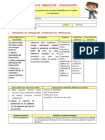 SESIÓN DE APRENDIZAJE El Sujeto y Su Estructura