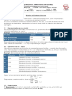 Matrizes e Sistemas Lineares