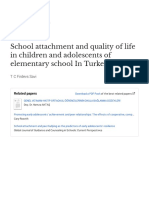 School Attachment and Quality of Life in Children and Adolescents of Elementary School in Turkey